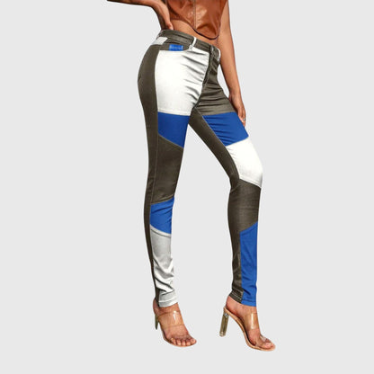 Calliope - Tube Pants with Color Block Pattern - Luna Hampton