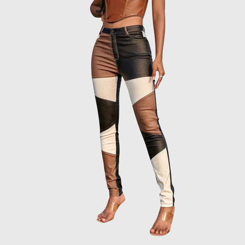 Calliope - Tube Pants with Color Block Pattern - Luna Hampton
