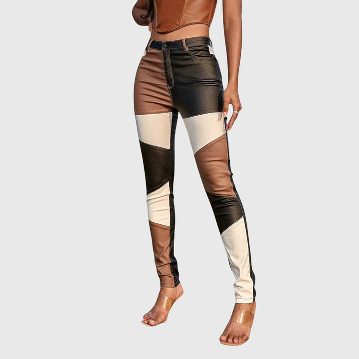 Calliope - Tube Pants with Color Block Pattern - Luna Hampton