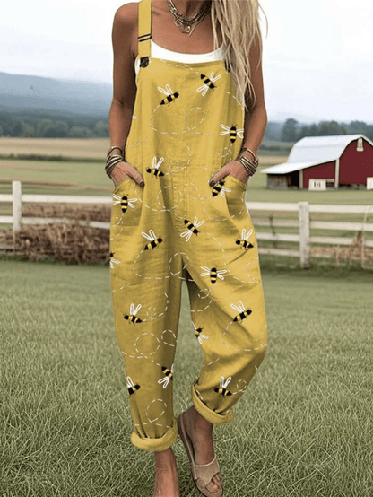 Camia | Summer Dungarees With Playful Print - Ciara & Fiona