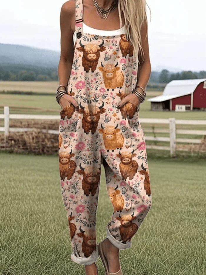 Camia | Summer Dungarees With Playful Print - Ciara & Fiona