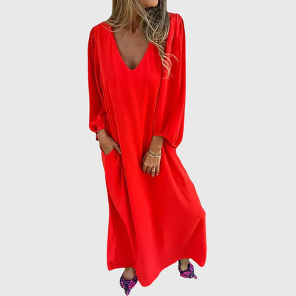 Carol™ - Long Boho Dress with Pockets - Luna Hampton