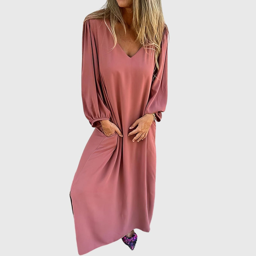 Carol™ - Long Boho Dress with Pockets - Luna Hampton