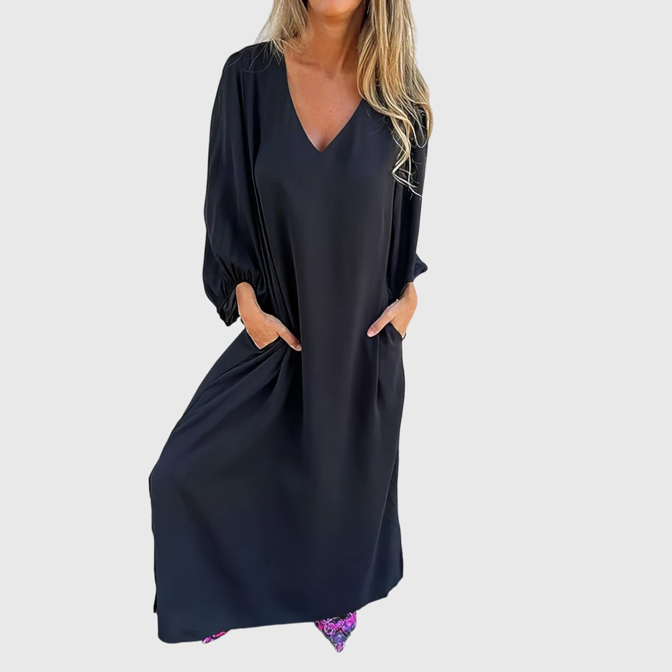 Carol™ - Long Boho Dress with Pockets - Luna Hampton