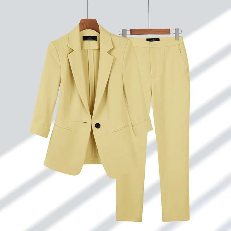 CARRIE | Elegant Two - Piece Blazer & Trouser Set - Ciara & Fiona