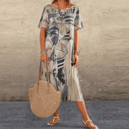 CASSIE | Effortless Printed Dress - Ciara & Fiona