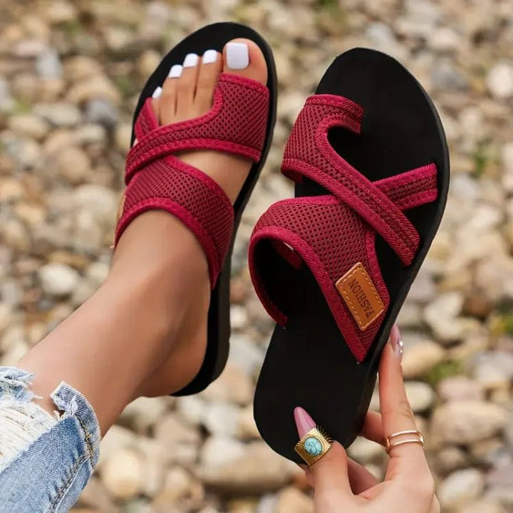 Cassilda | Mesh Slide Sandals - Ciara & Fiona