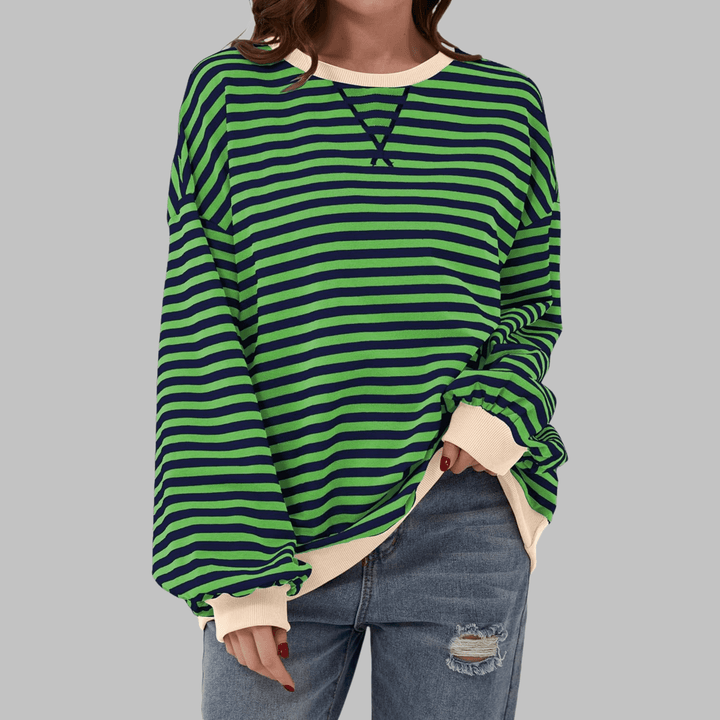 Charis | Casual Striped Sweatshirt - Ciara & Fiona