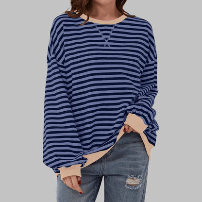 Charis | Casual Striped Sweatshirt - Ciara & Fiona