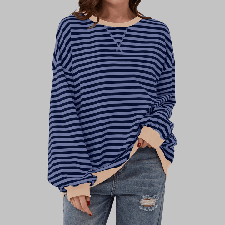 Charis | Casual Striped Sweatshirt - Ciara & Fiona