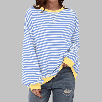 Charis | Casual Striped Sweatshirt - Ciara & Fiona