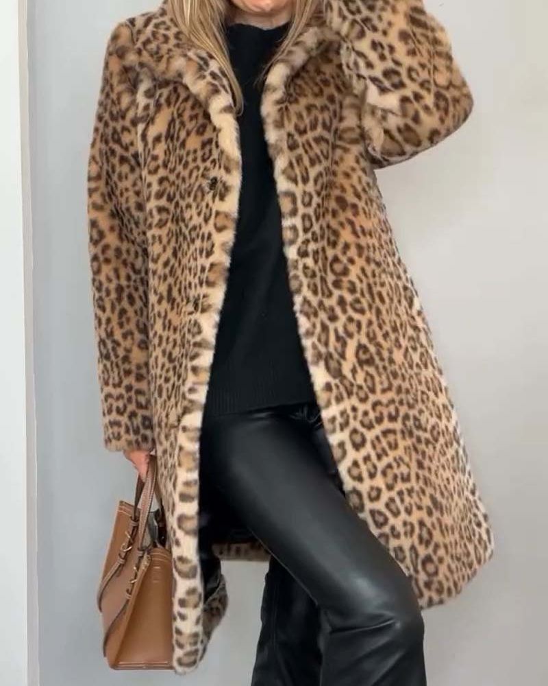 Chiarina | Long Leopard Jacket - Ciara & Fiona