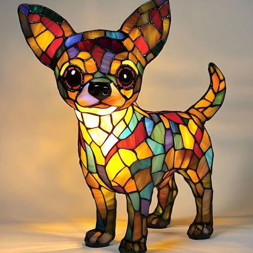 Choupette | Magisk Dog Lamp in Coloured Glass - Ciara & Fiona