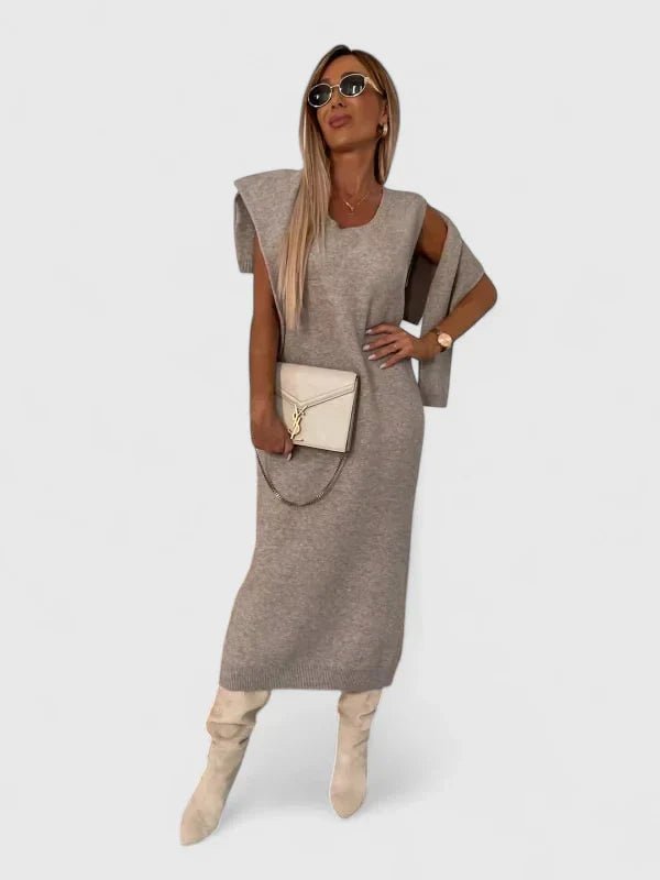 Chrystahl | Elegant Dress and Turtle Neck Sweater Set - Luna Hampton