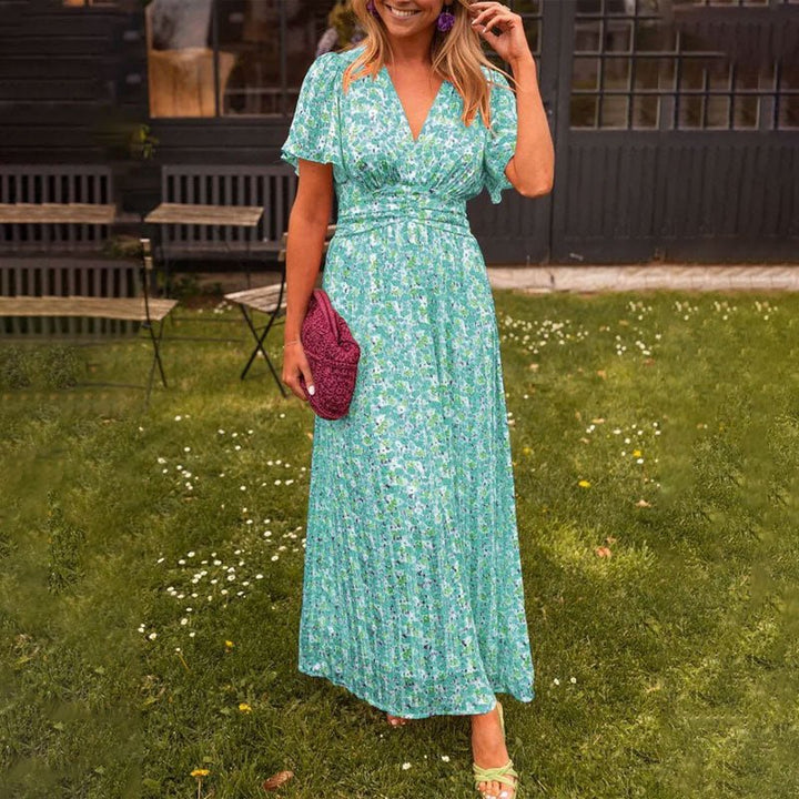 Cienna | Elegant V - Neck Dress - Ciara & Fiona