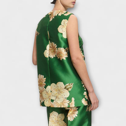 Clea - Sage Sleeveless Pantsuit - Luna Hampton