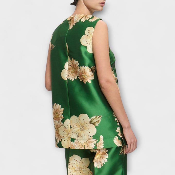 Clea - Sage Sleeveless Pantsuit - Luna Hampton