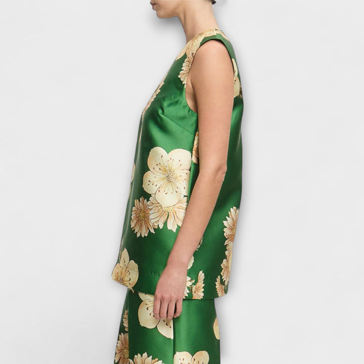 Clea - Sage Sleeveless Pantsuit - Luna Hampton