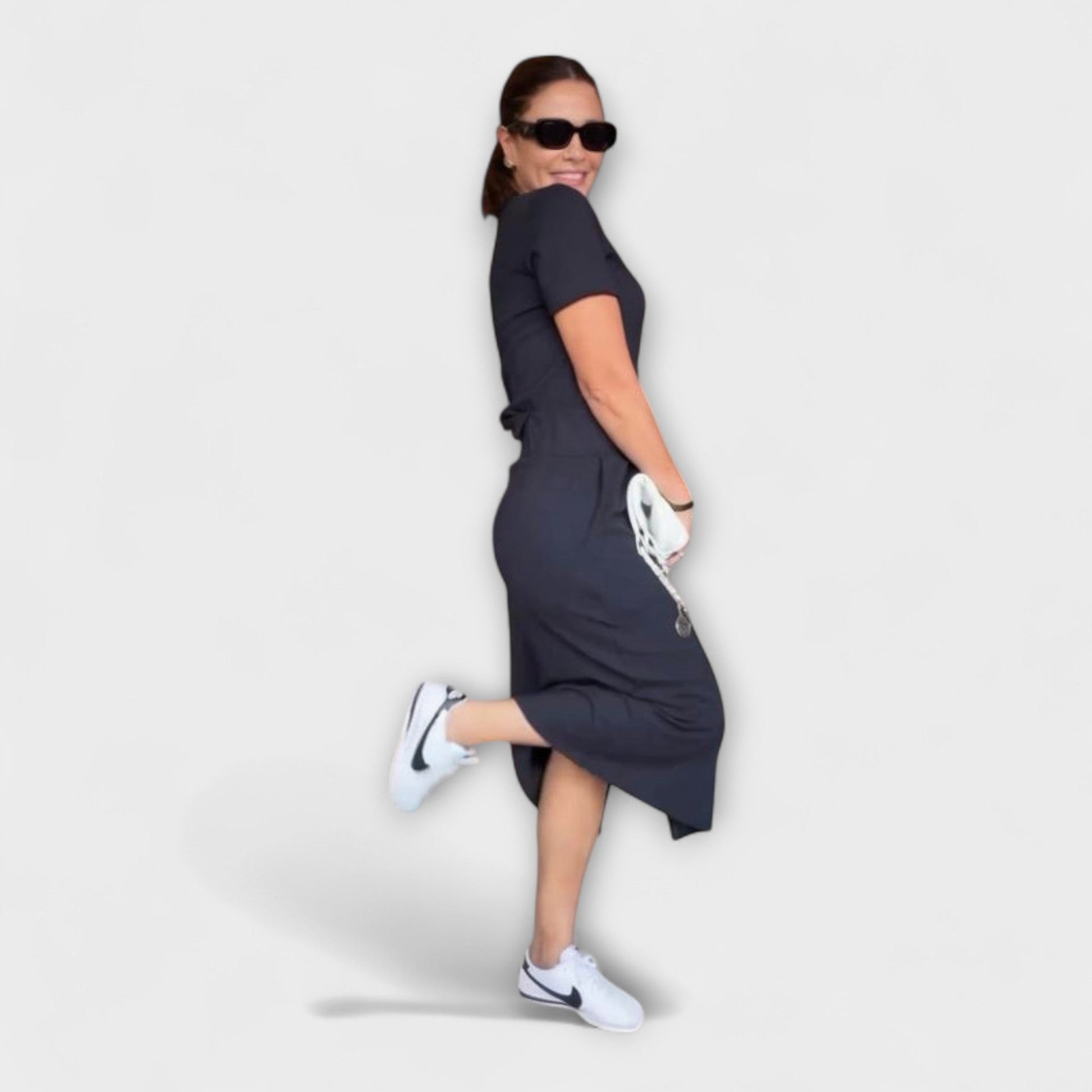 Danielle - Elegant V - Neck Top with Skirt - Luna Hampton