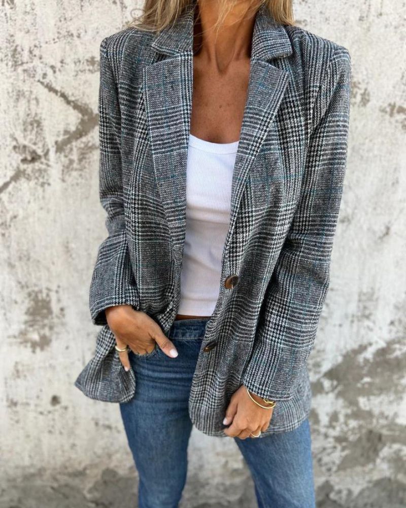 Darcy | Timeless Checked Blazer - Ciara & Fiona