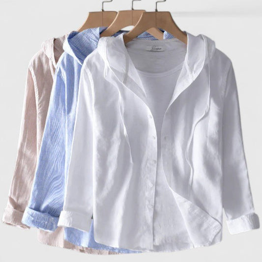 Demi | Elegant Hooded Blouse - Luna Hampton