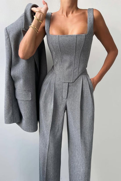 Dolce | Sophisticated Three - piece Tailored Suit - Ciara & Fiona
