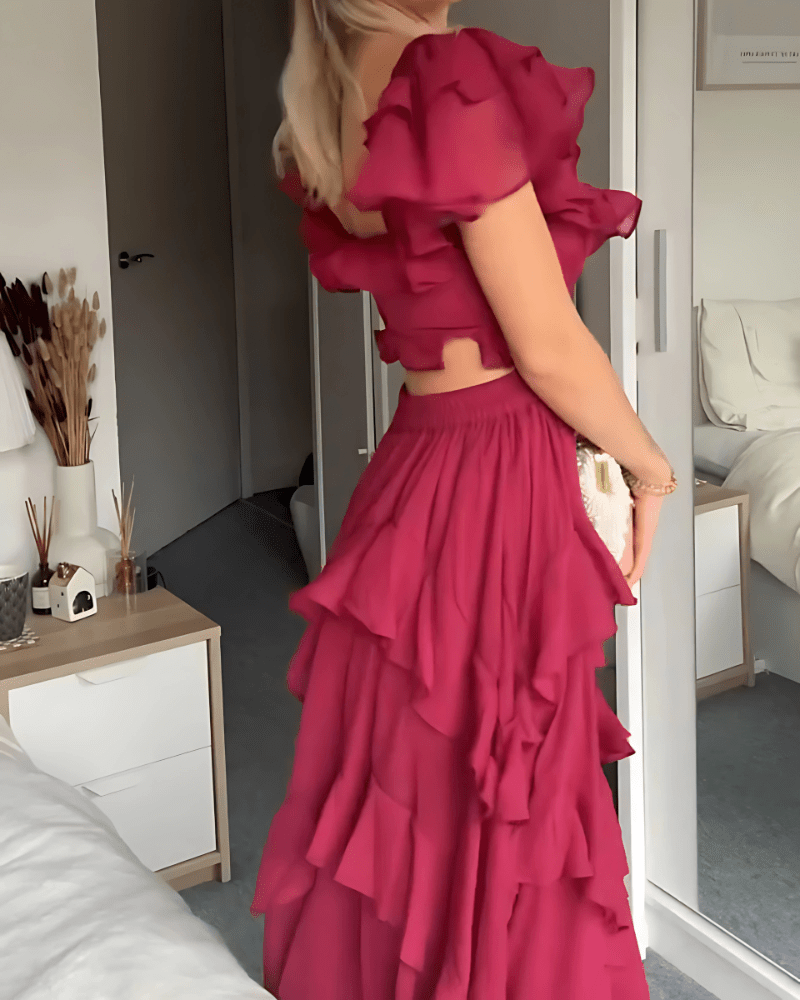 Dolly | Sophisticated Ruffle Summer Dress - Ciara & Fiona