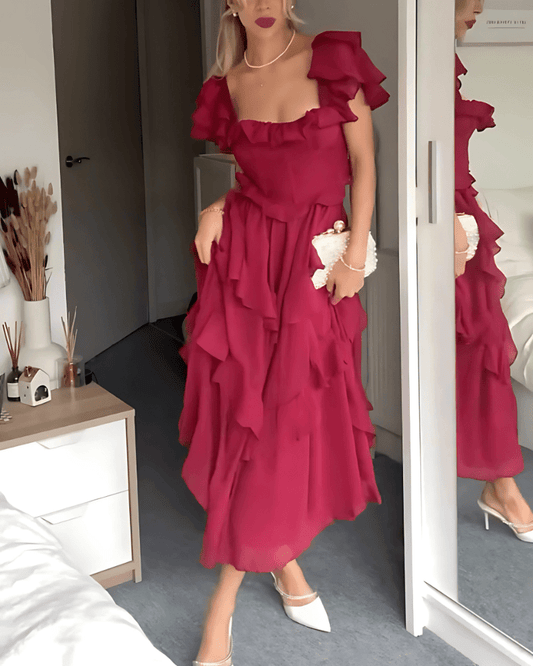 Dolly | Sophisticated Ruffle Summer Dress - Ciara & Fiona