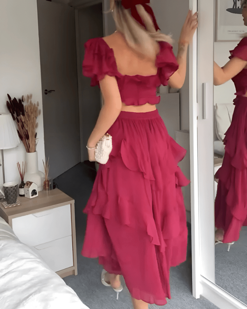 Dolly | Sophisticated Ruffle Summer Dress - Ciara & Fiona