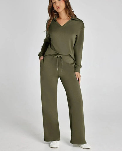 Dora | Casual Long Sleeve Two - piece Set - Ciara & Fiona
