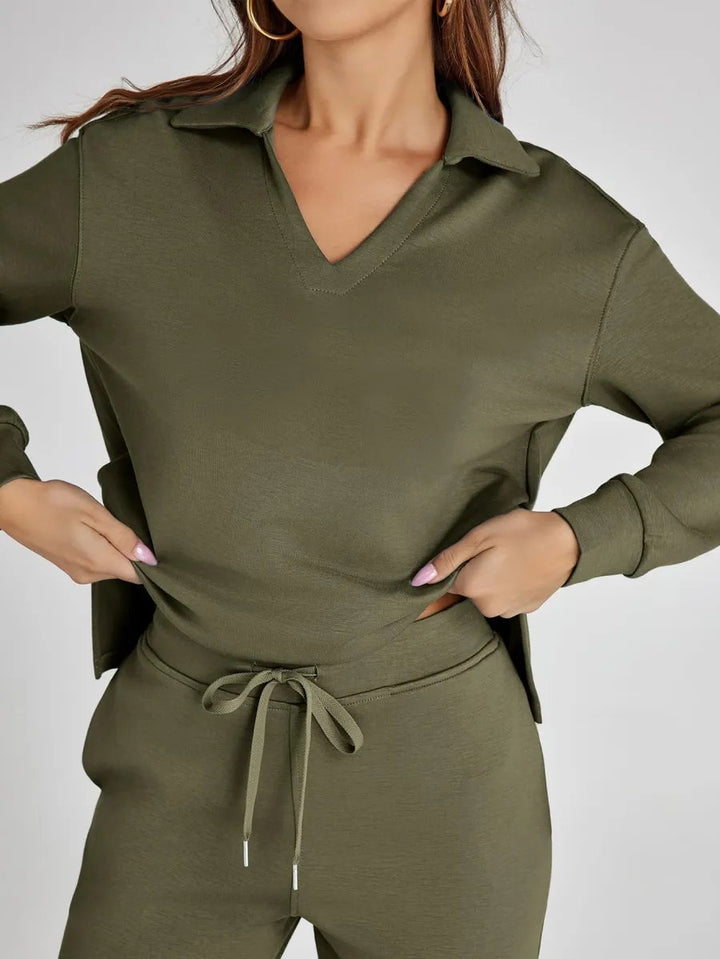 Dora | Casual Long Sleeve Two - piece Set - Ciara & Fiona