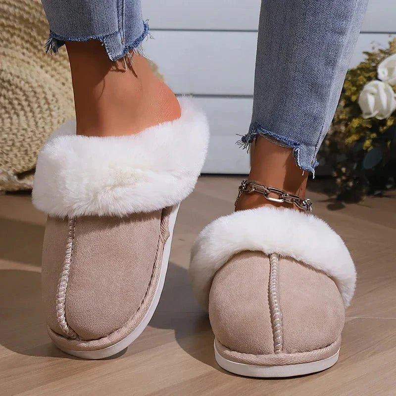 Elaine - Non Slip Fur Slippers For Winter - Ciara & Fiona