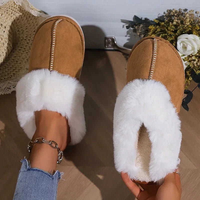 Elaine - Non Slip Fur Slippers For Winter - Ciara & Fiona