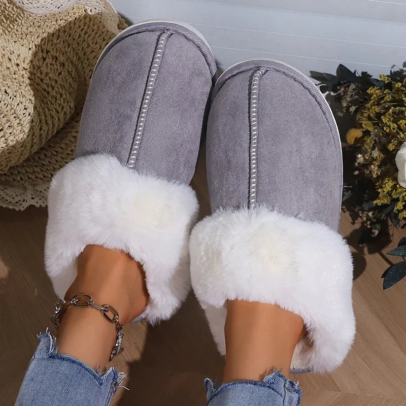 Elaine - Non Slip Fur Slippers For Winter - Ciara & Fiona