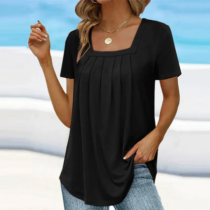 Eliette | Pleated Summer Blouse - Ciara & Fiona
