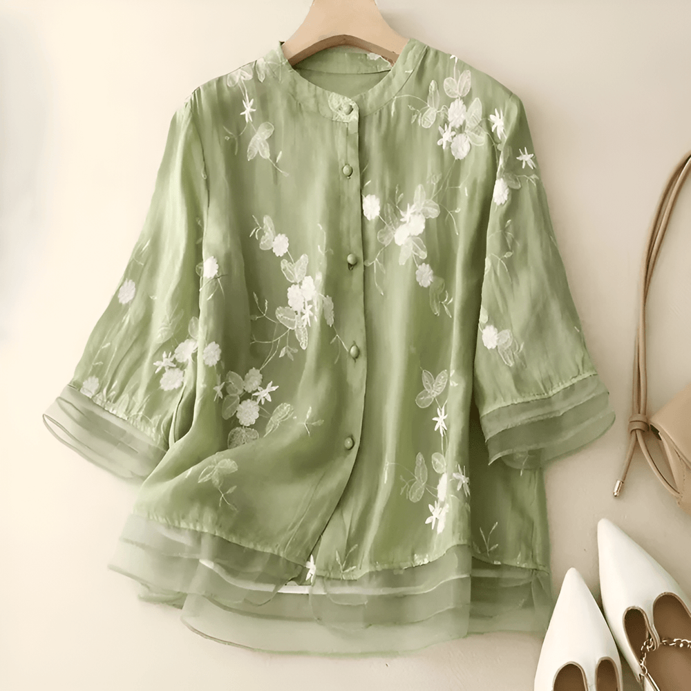ELIORA | Embroidered Feminine Blouse - Ciara & Fiona
