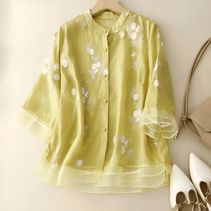 ELIORA | Embroidered Feminine Blouse - Ciara & Fiona