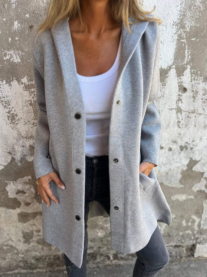 ELISA | Casual single - breasted blazer with hood - Ciara & Fiona