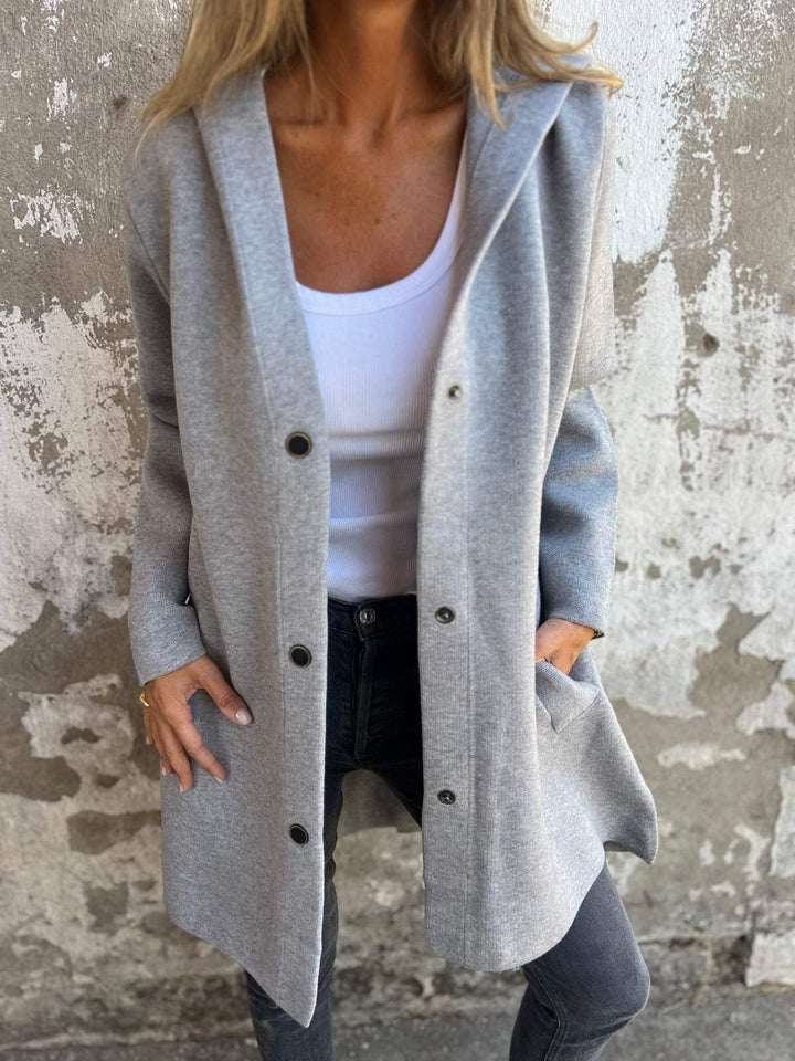 ELISA | Casual single - breasted blazer with hood - Ciara & Fiona