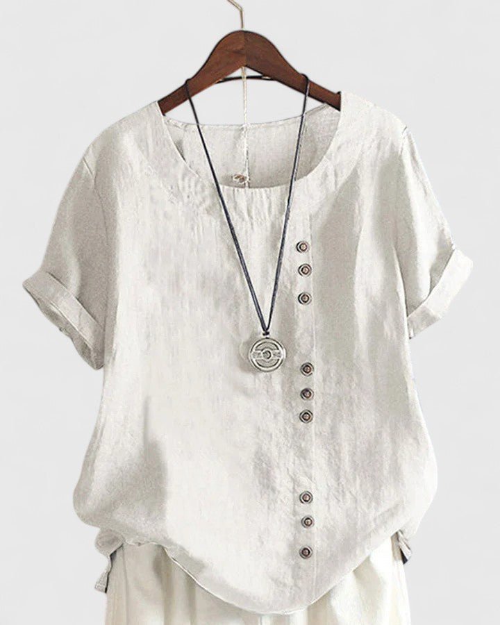 Elisavie | Comfortable Short Sleeve Blouse - Luna Hampton