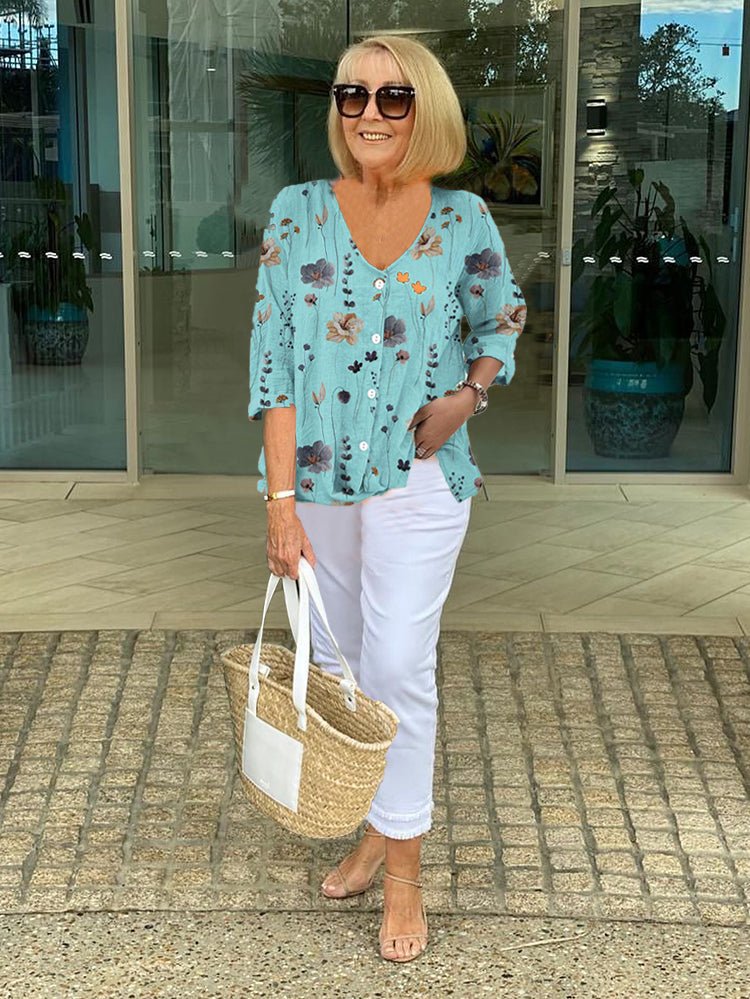 ELORA | Floral Blouse - Ciara & Fiona