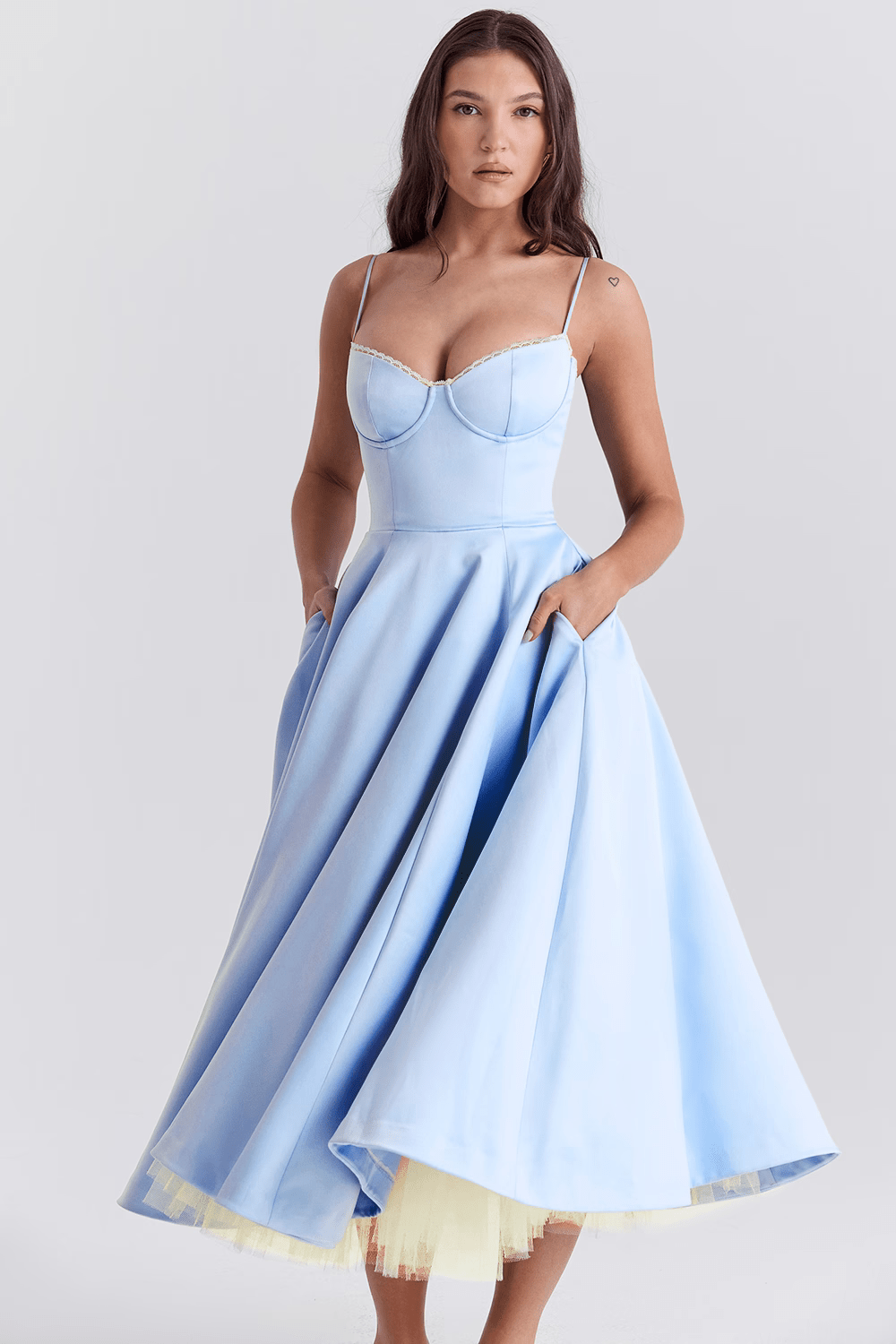Elouise | Elegant Satin Party Dress - Ciara & Fiona