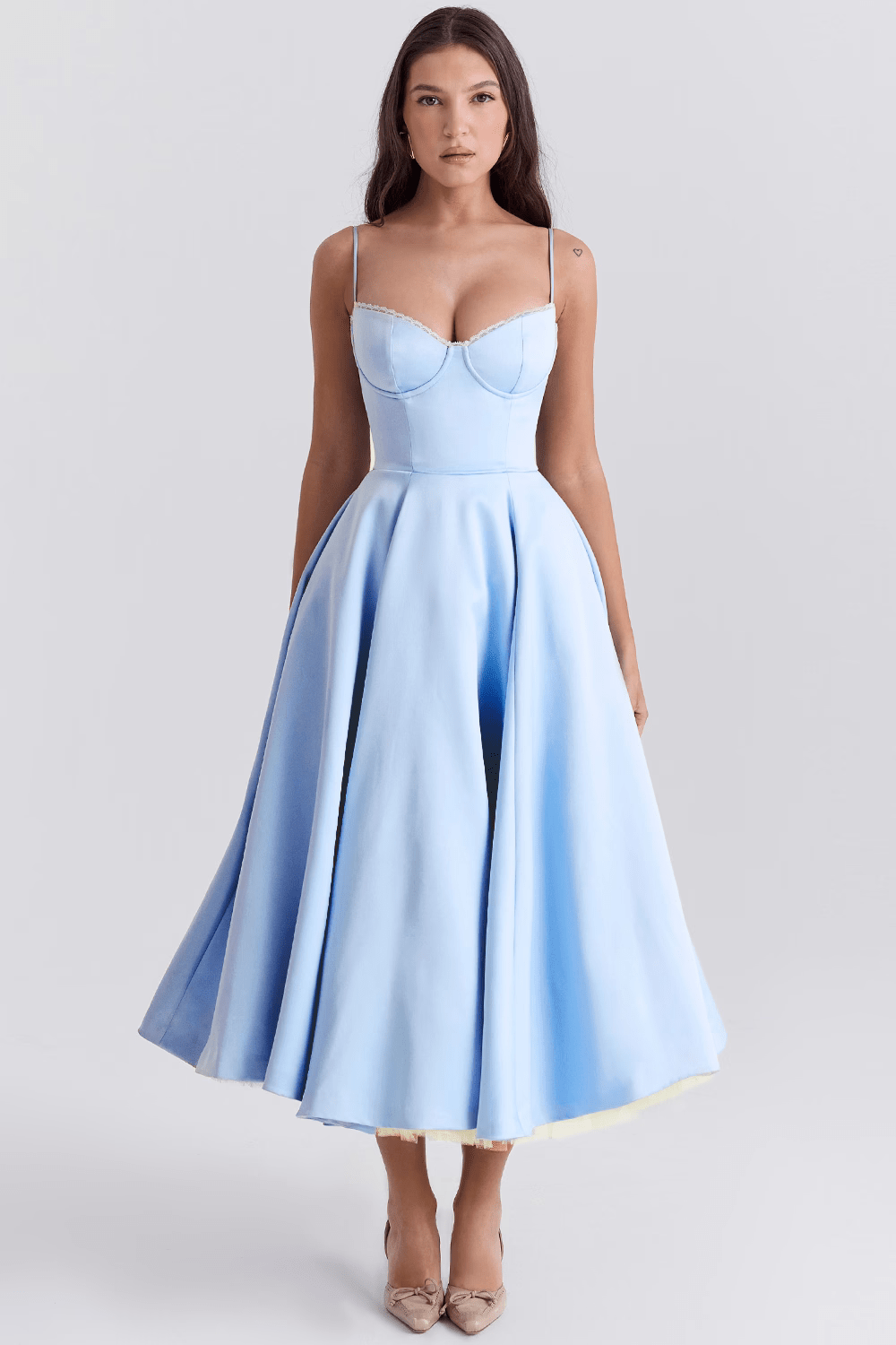 Elouise | Elegant Satin Party Dress - Ciara & Fiona