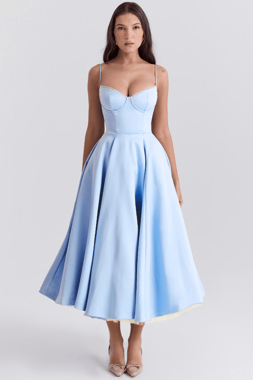 Elouise | Elegant Satin Party Dress - Ciara & Fiona