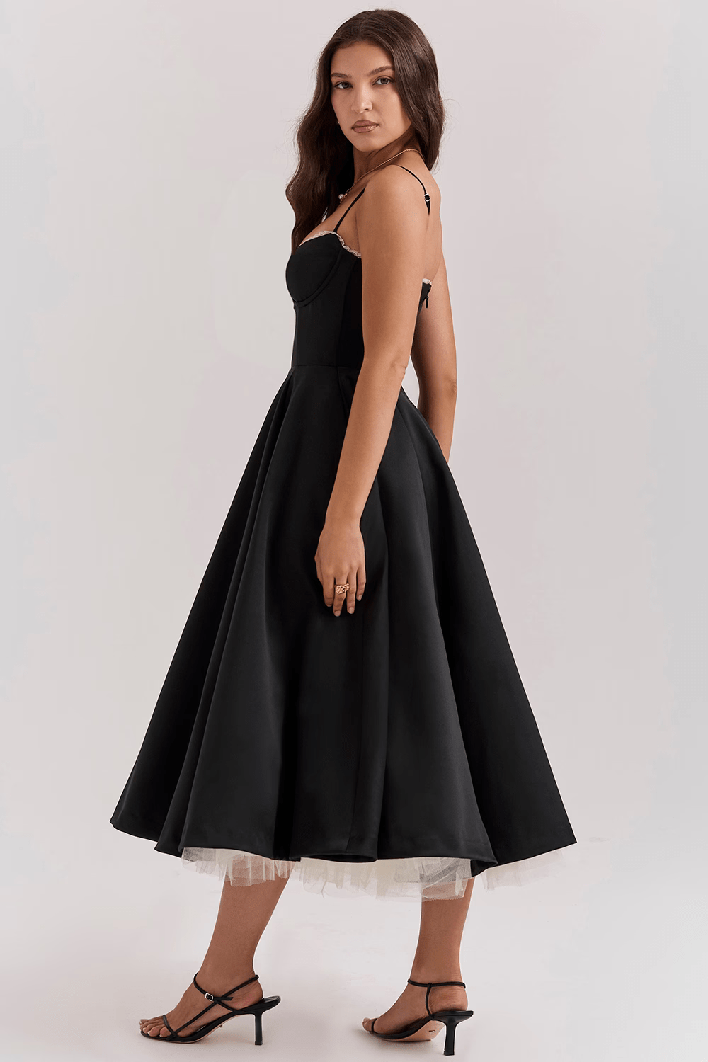 Elouise | Elegant Satin Party Dress - Ciara & Fiona