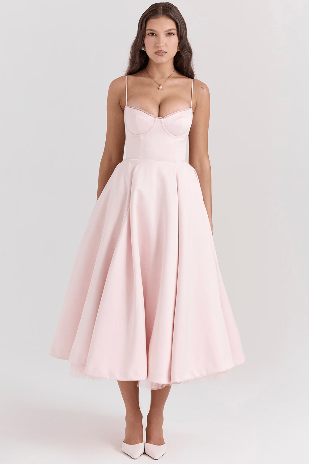 Elouise | Elegant Satin Party Dress - Ciara & Fiona
