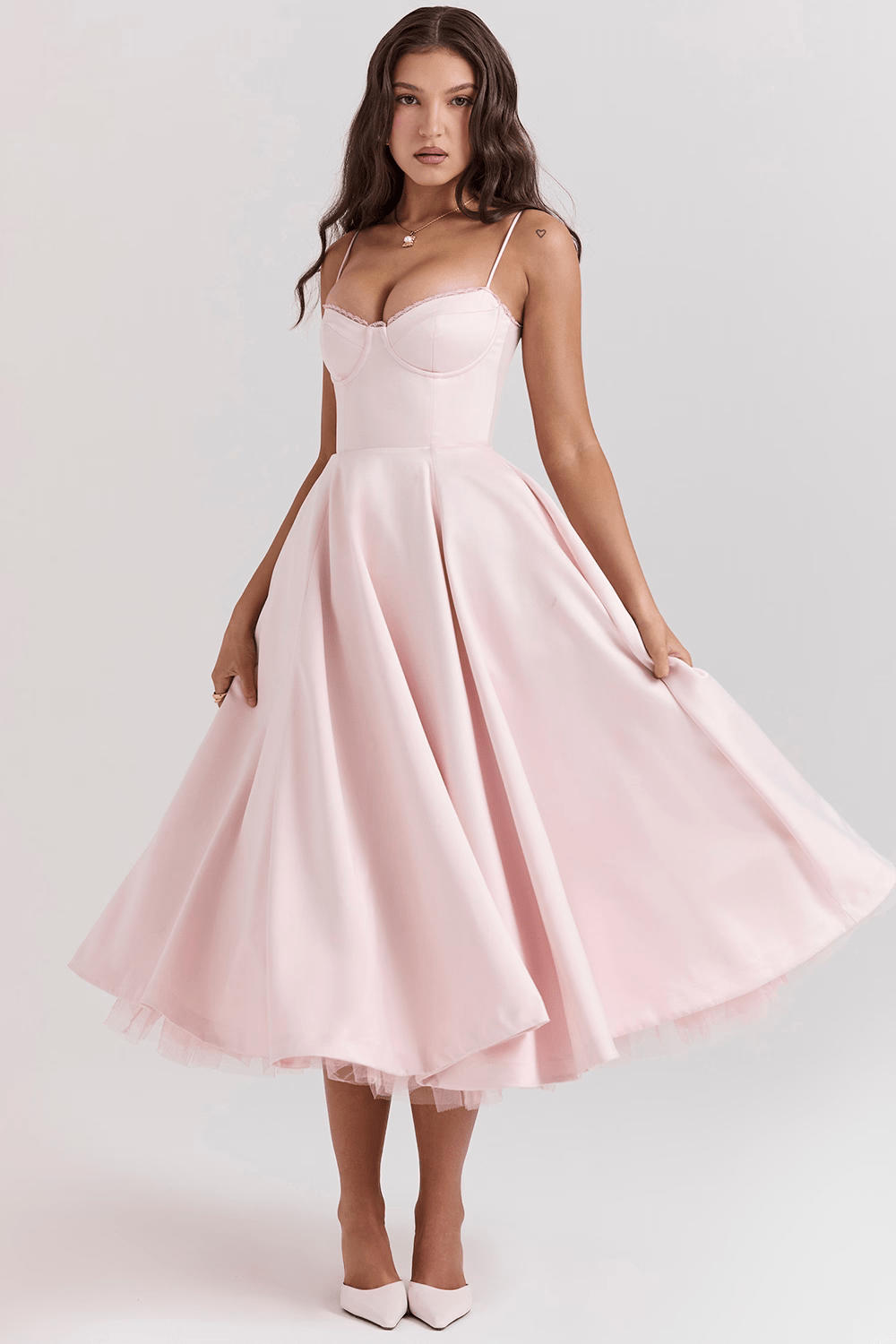 Elouise | Elegant Satin Party Dress - Ciara & Fiona
