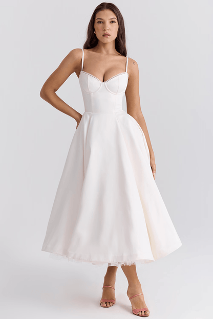 Elouise | Elegant Satin Party Dress - Ciara & Fiona