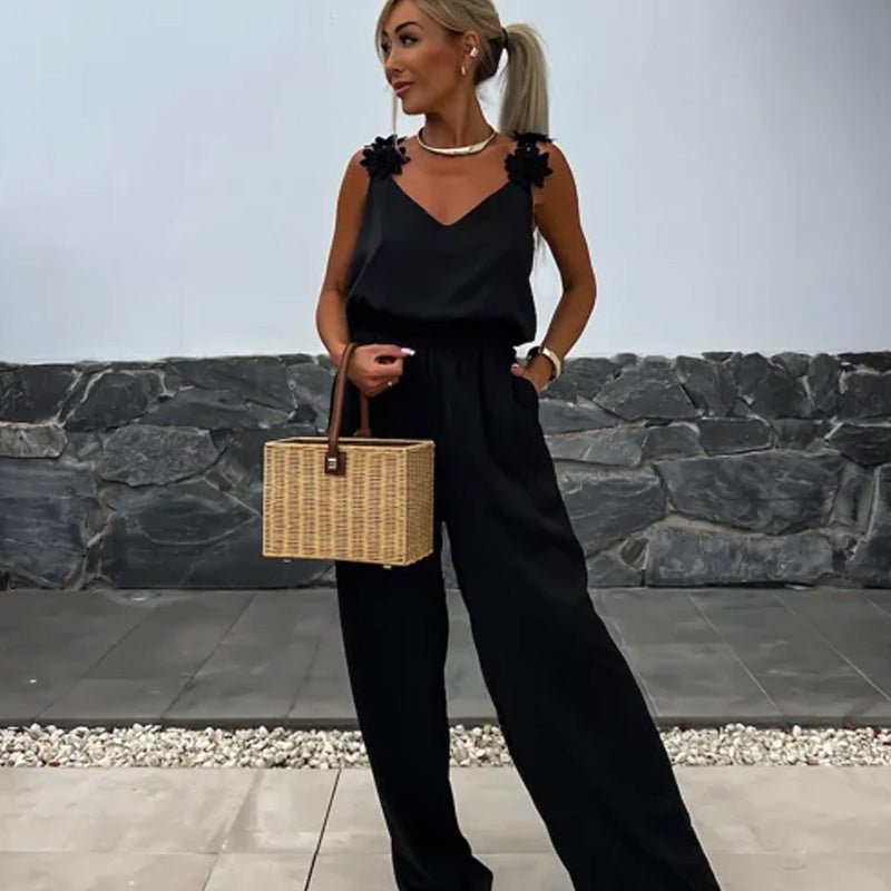Emelia | Elegant Chic Sleeveless Jumpsuit - Ciara & Fiona