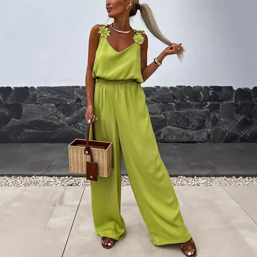 Emelia | Elegant Chic Sleeveless Jumpsuit - Ciara & Fiona